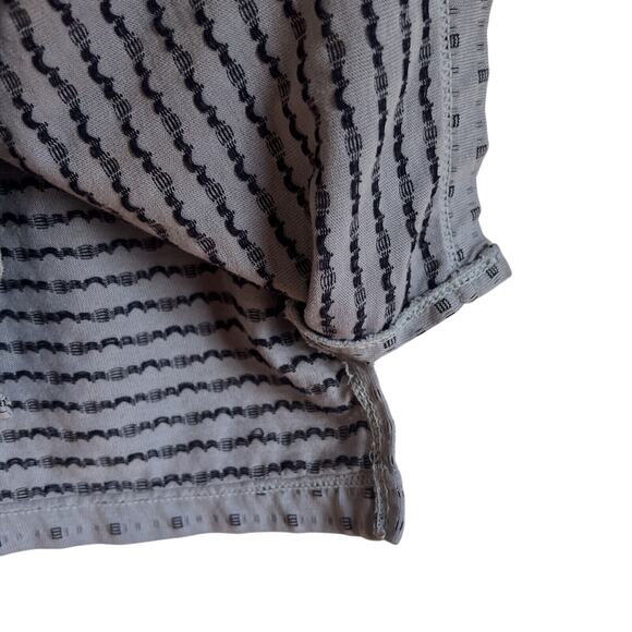 Vtg Yves Saint Laurent Polo Shirt Men's Sz M 100% Cotton Blue Gray Geometric - Picture 15 of 16